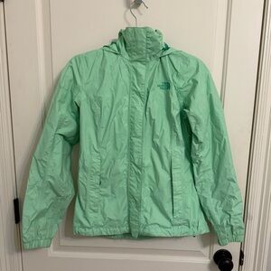 Women’s North Face Mint Green HyVent Rain Jacket